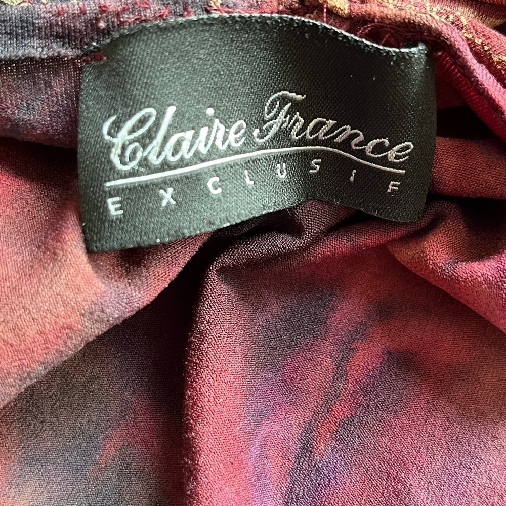 Claire France 90s Mauve Paisley Bell Sleeves bohemian size Large - Picture 7 of 7